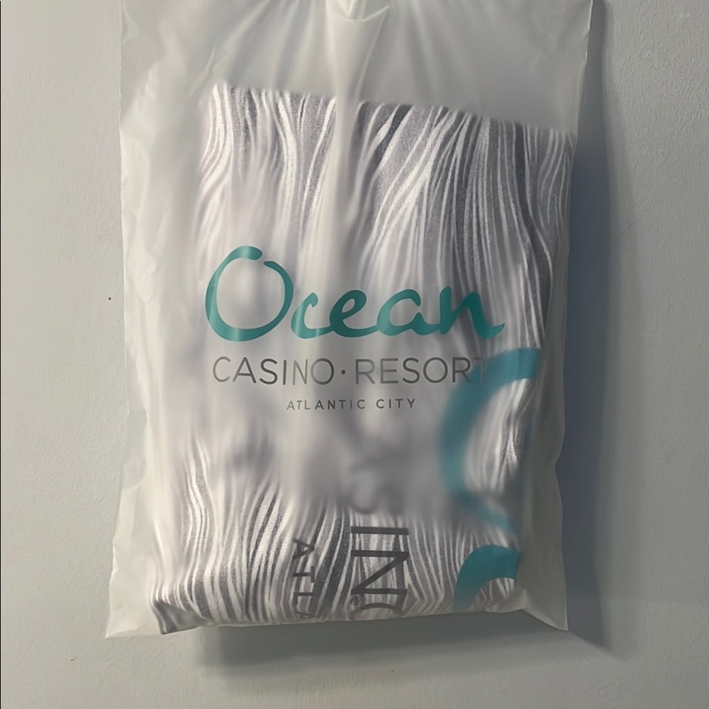 White and Teal Beach Towel
